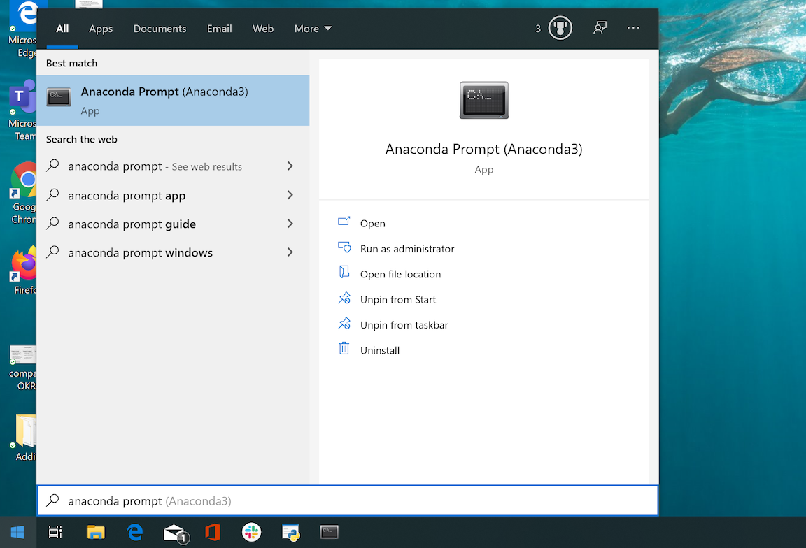 anaconda prompt windows terminal